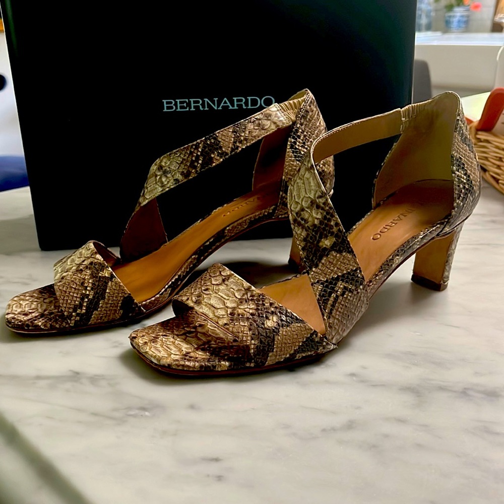 Bernardo Snakeskin Sandal